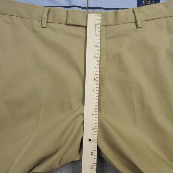 Polo Ralph Lauren Mens Stretch Straight Fit Chino Pants size 35 x 30 Khaki Slack - Picture 9 of 10